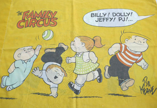 The Family Circus ファミリーサーカス アメコミ 60年代 ヴィンテージ USED ピローケース 枕カバー キャラクター USA