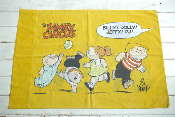 The Family Circus ファミリーサーカス アメコミ 60年代 ヴィンテージ USED ピローケース  枕カバー キャラクター USA