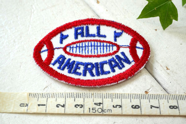 ALL AMERICAN アメリカンフットボール ヴィンテージ・ワッペン 刺繍 デッドストック USA