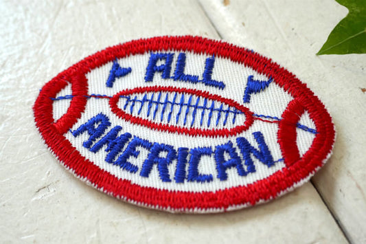 ALL AMERICAN アメリカンフットボール ヴィンテージ・ワッペン 刺繍 デッドストック USA
