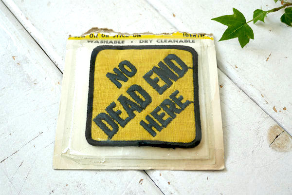 1970's NO DEAD END HERE・無限 メッセージ・ヴィンテージ・ワッペン・刺繍・エンブレム  USA