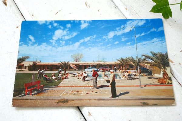 AAA トリプルエー LA MESITA LODGE 1950~1960s アリゾナ州  アメ車 当時   星条旗 フラッグ 風景 写真 ・ヴィンテージ・ポストカード ハガキ・絵葉書・印刷物