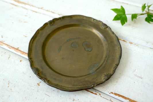 アールヌーヴォー 真鍮製 エレガント アンティーク トレイ アクセサリートレイ USA 細工