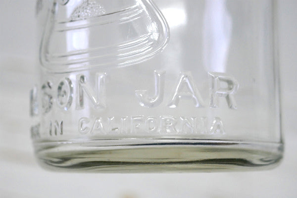 MISSION MASON  JAR California 1920's アンティーク メイソンジャー ガラス瓶 ガラスジャー 保存瓶 USA