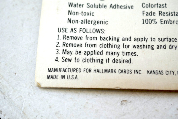 スマイル 亀 ホールマーク 1970s 笑顔 デッドストック ヴィンテージ ワッペン 刺繍 USA