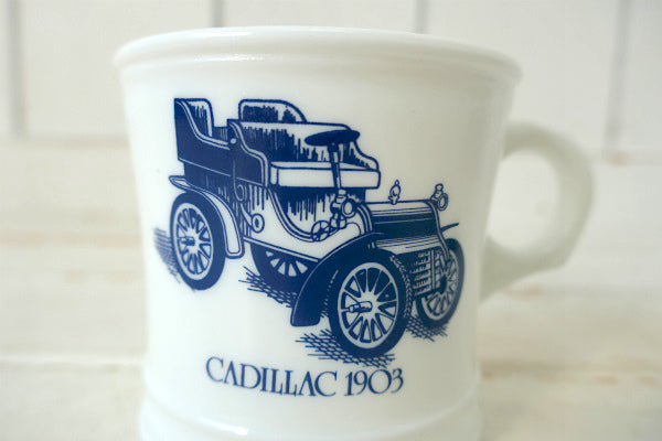 SURREY キャデラック 1903 クラシックカー ミルクガラス製 ヴィンテージ シェービングカップ 髭剃りカップ USA