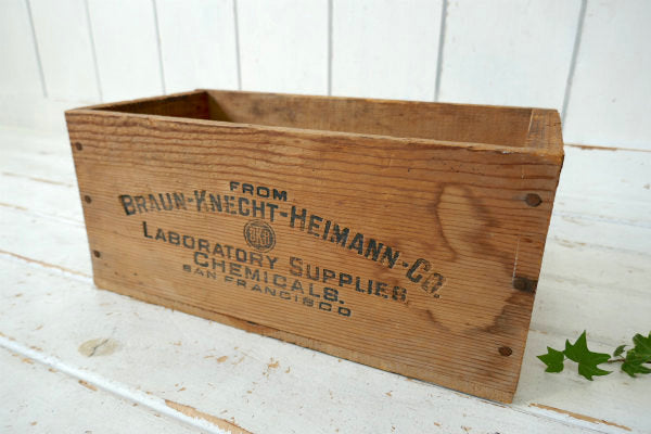 Braun Knecht Heimann Co サンフランシスコ ヴィンテージ 木箱 ウッドボックス クレートボックス アドバタイジング USA