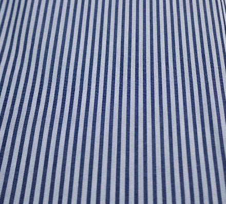 デッドストック 水色×ネイビー ストライプ柄 ファブリック 生地 ハンドメイド 手芸 コットン