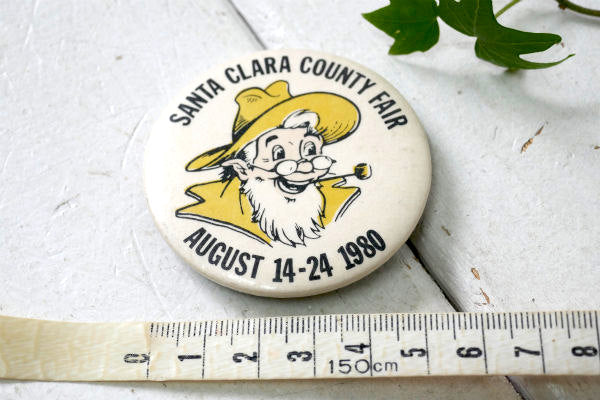 1980's カリフォルニア  サンタクララ SANTA CLARA COUNTY FAIR  ヴィンテージ 缶バッジ