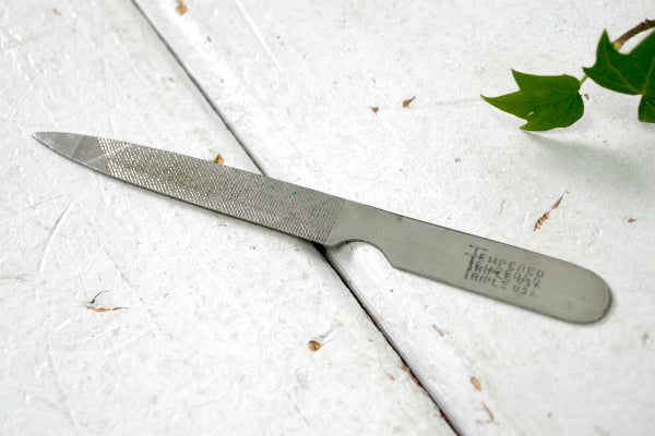 ターコイズブルー ネイティブアメリカン インディアン レザーケース入り ヴィンテージ ハンドミラー 手鏡  爪やすり USA