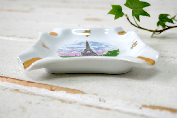Limoges リモージュ フランス エッフェル塔 パリ 陶器製 ヴィンテージ 灰皿 アシュトレイ スーベニア