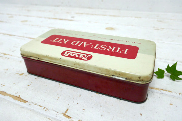 1950's REXALL DRUG COMPANY ティン製  ヴィンテージ ファーストエイドキット 救急箱 ティン缶 USA