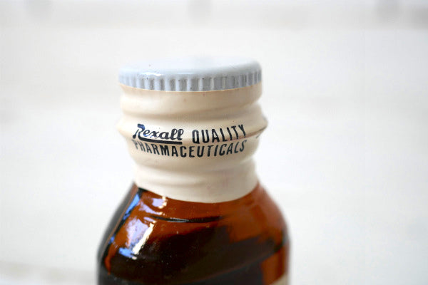 1950’s Rexall レクサル 老舗 薬局 アンモニア ヴィンテージ・ガラス容器 薬瓶 デッドストック