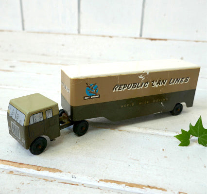 Ralstoy Republic Van Lines World Wide Moving トラック ヴィンテージ ダイキャスト & トイカー おもちゃ ミニカー USA