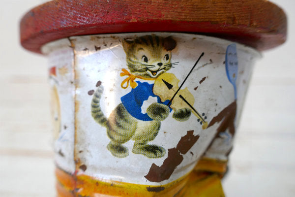 フィッシャープライス ミュージカルチャイム ３匹のこぶた 猫 牛 レトロ 1950's ヴィンテージ おもちゃ TOY オモチャ 玩具 USA ハンプティ ダンプティ