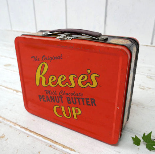 Reese's リーセス ピーナッツバター ノベルティ ティン製 ヴィンテージ ランチボックス ティン缶 小物入れ アメリカお菓子　USA
