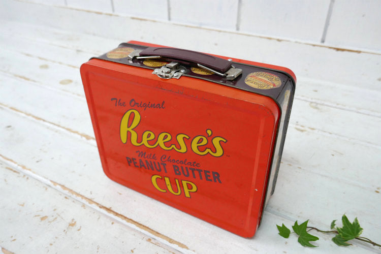 Reese's リーセス ピーナッツバター ノベルティ ティン製 ヴィンテージ ランチボックス ティン缶 小物入れ アメリカお菓子　USA