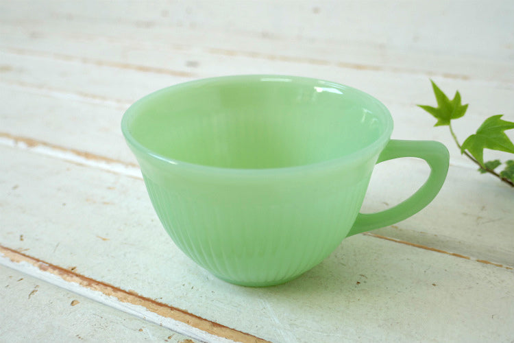 Fire King ファイヤーキング ジェダイ ジェード ヴィンテージ ジェーンレイ カップ&ソーサー 食器 美品