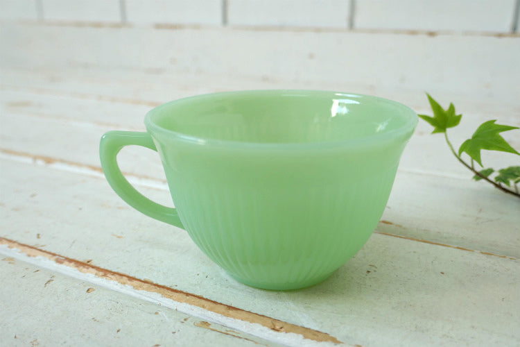 Fire King ファイヤーキング ジェダイ ジェード ヴィンテージ ジェーンレイ カップ&ソーサー 食器 美品