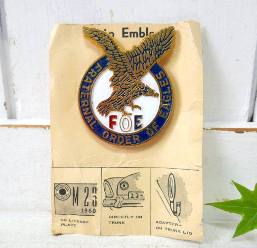 Fraternal Order of Eagles イーグル デッドストック ヴィンテージ カーバッジ トッパー エンブレム カーアクセサリー USA