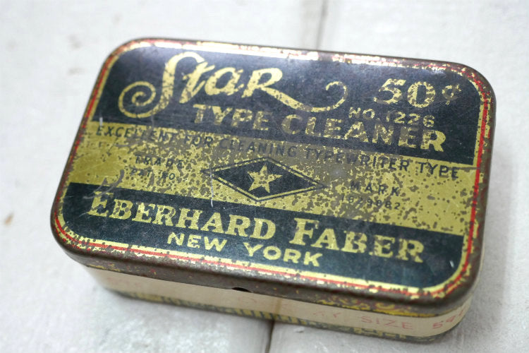 Eberhard Faber Star Type Cleaner タイプライター クリーナー ヴィンテージ ティン缶 ブリキ缶 USA