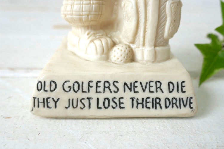 Old golfers never die  They just lose their drive ゴルファー ゴルフ 70's ヴィンテージ メッセージドール 人形  ドール USA